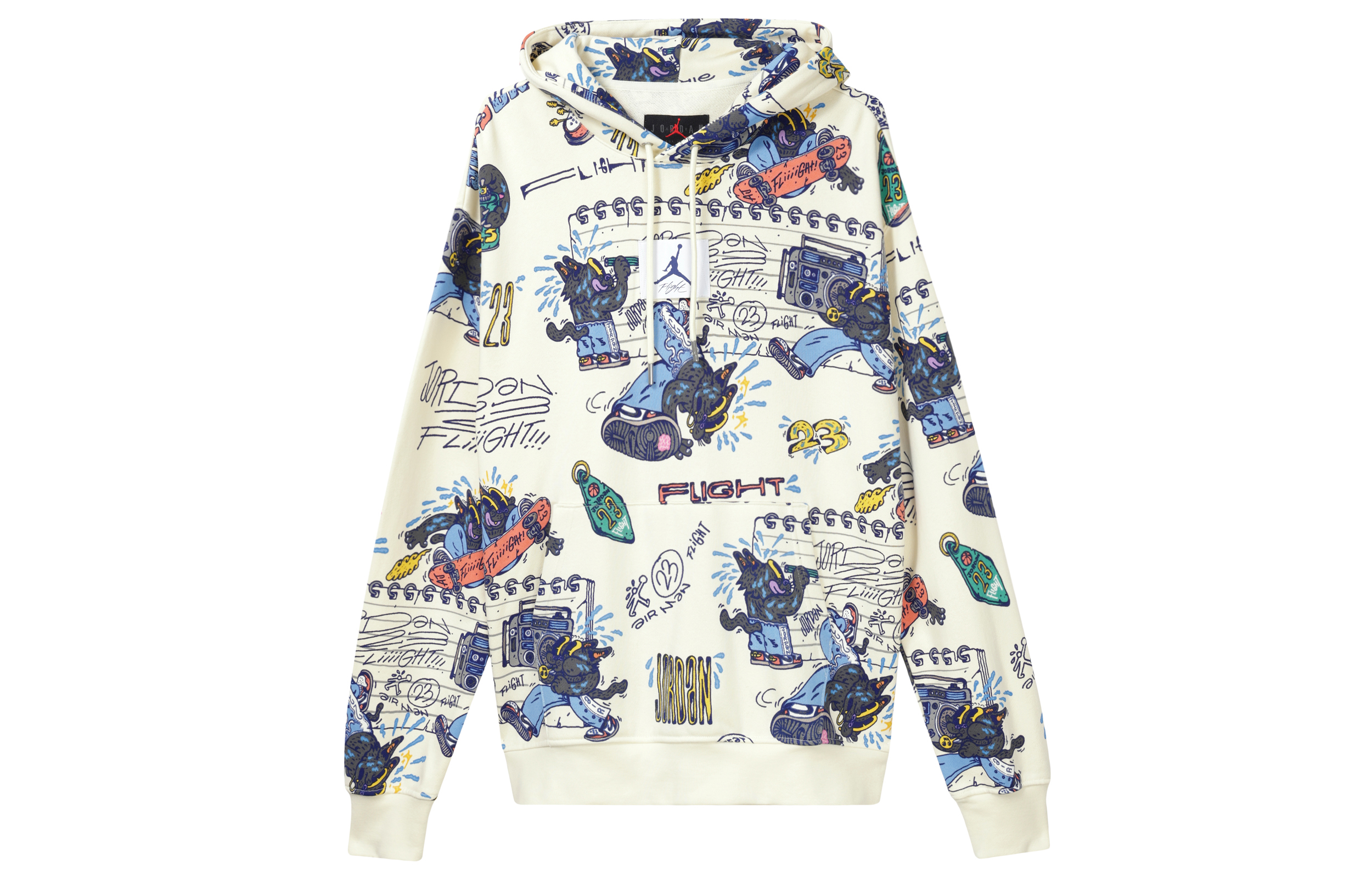 Jordan Street Art Series Graffiti Crewneck Sweatshirt Coconut Milk Color FV8594-113