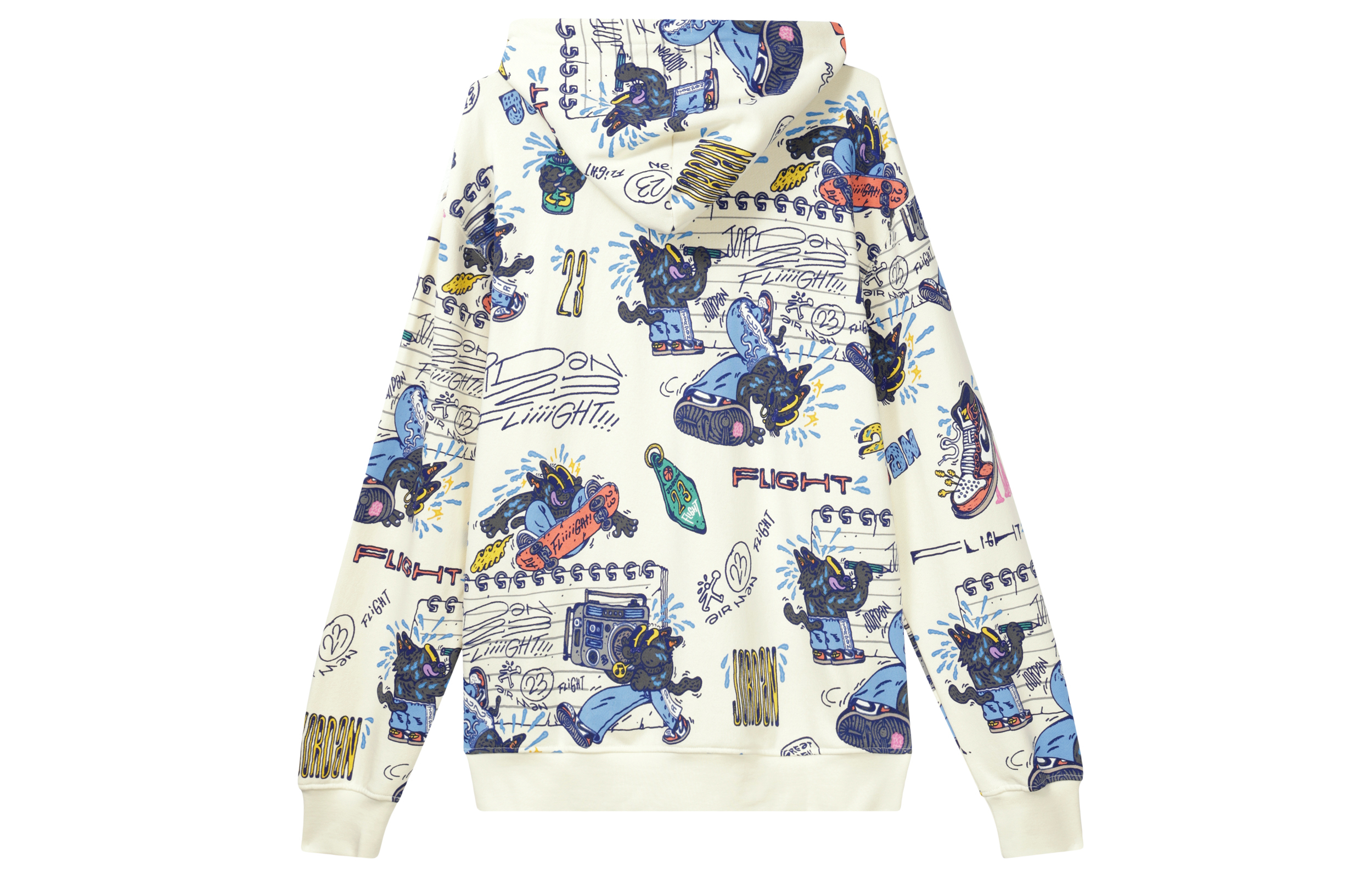 Lookbook ジョーダン ストリートアート グラフィティ クルーネック スウェットシャツ ココナッツミルク FV8594-113