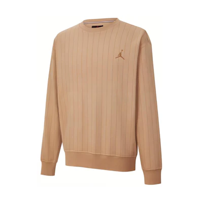 Jordan Striped Casual Crewneck Long-Sleeve Sweatshirt Camel Color FN6355-244