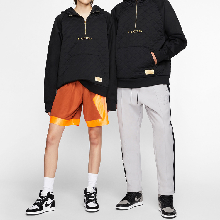 Jordan Sueded AJ85 Black Half-Zip Pullover Hoodie BQ5783-010 圖 4