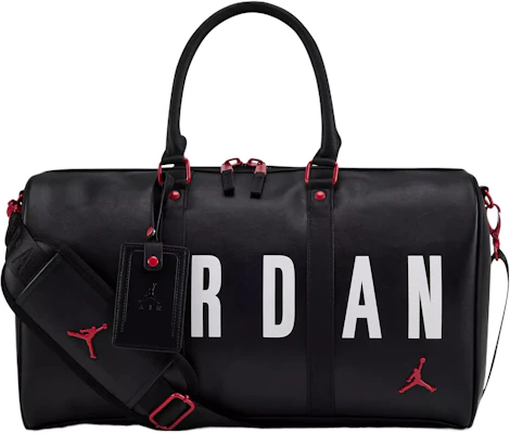 Jordan Synthetic Leather Duffle Bag Black/White - Unisex Gym Tote HA6466-014 Buy Jordan Synthetic Leather Duffle Bag Black/White - Unisex Gym Tote HA6466-014
