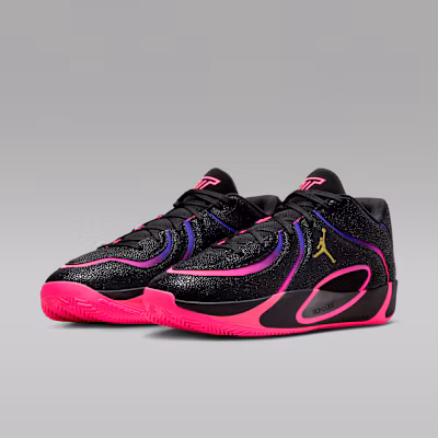 Jordan Tatum 4 "Smooth Soul Volume 2" PF Nero/Viola/Fiero Blu/Rosa Hyper Sneakers IR0074-003 Details for Jordan Tatum 4 "Smooth Soul Volume 2" PF Nero/Viola/Fiero Blu/Rosa Hyper Sneakers IR0074-003