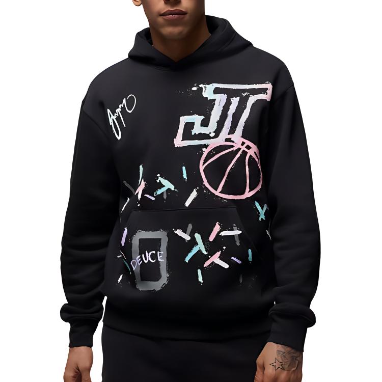 Jordan Tatum Black Lightweight Graphic Pullover Hoodie HF3951-010