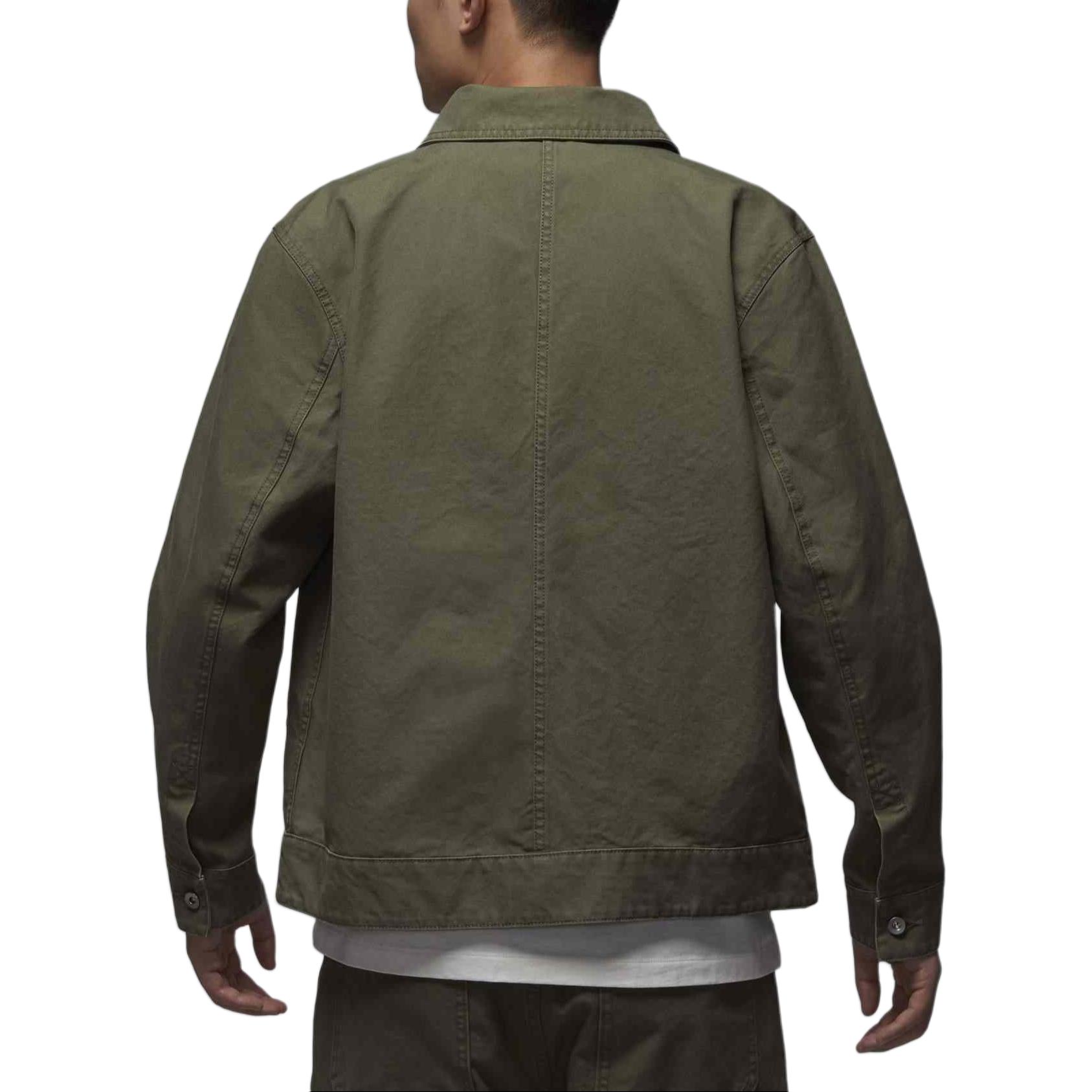 Lookbook Jordan Tatum Chicago Olive Green Long Sleeve Shirt Jacket for Men HM3881-222