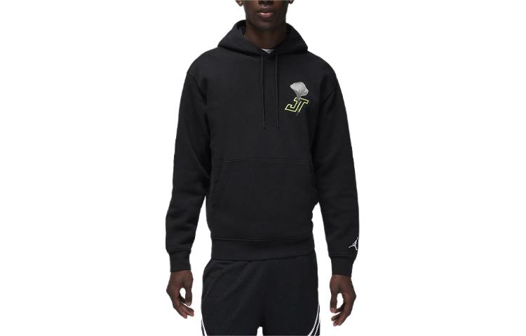 Jordan Tatum Logo Floral Graphic Hoodie Black HF1174-010