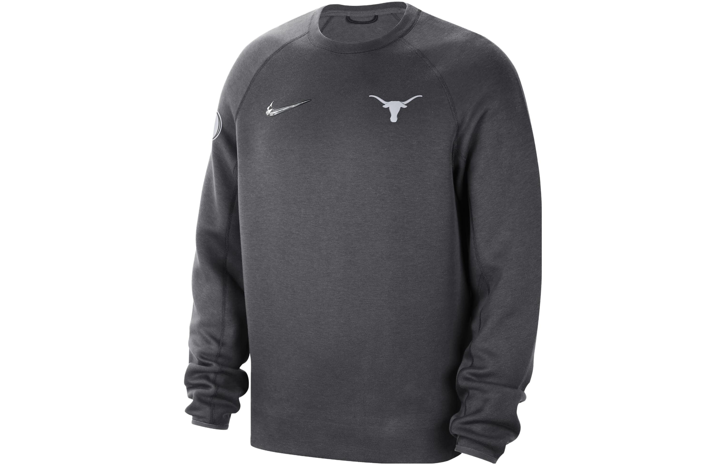 Jordan Texas Tech Fleece Logo Crewneck Sweatshirt Anthracite Cartoon Graphic HQ3343-060