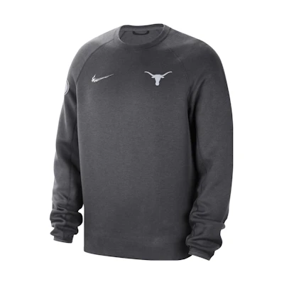 Jordan Texas Tech Fleece Logo Crewneck Sweatshirt Anthracite Cartoon Graphic HQ3343-060
