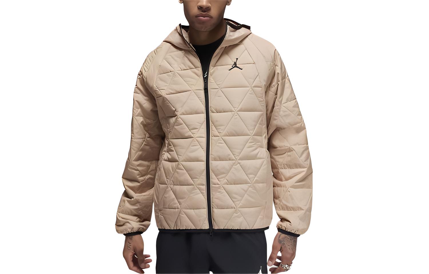 Jordan Therma-FIT Sport Logo Embroidered Casual Hoodie Jacket Khaki Mens FD2637-244