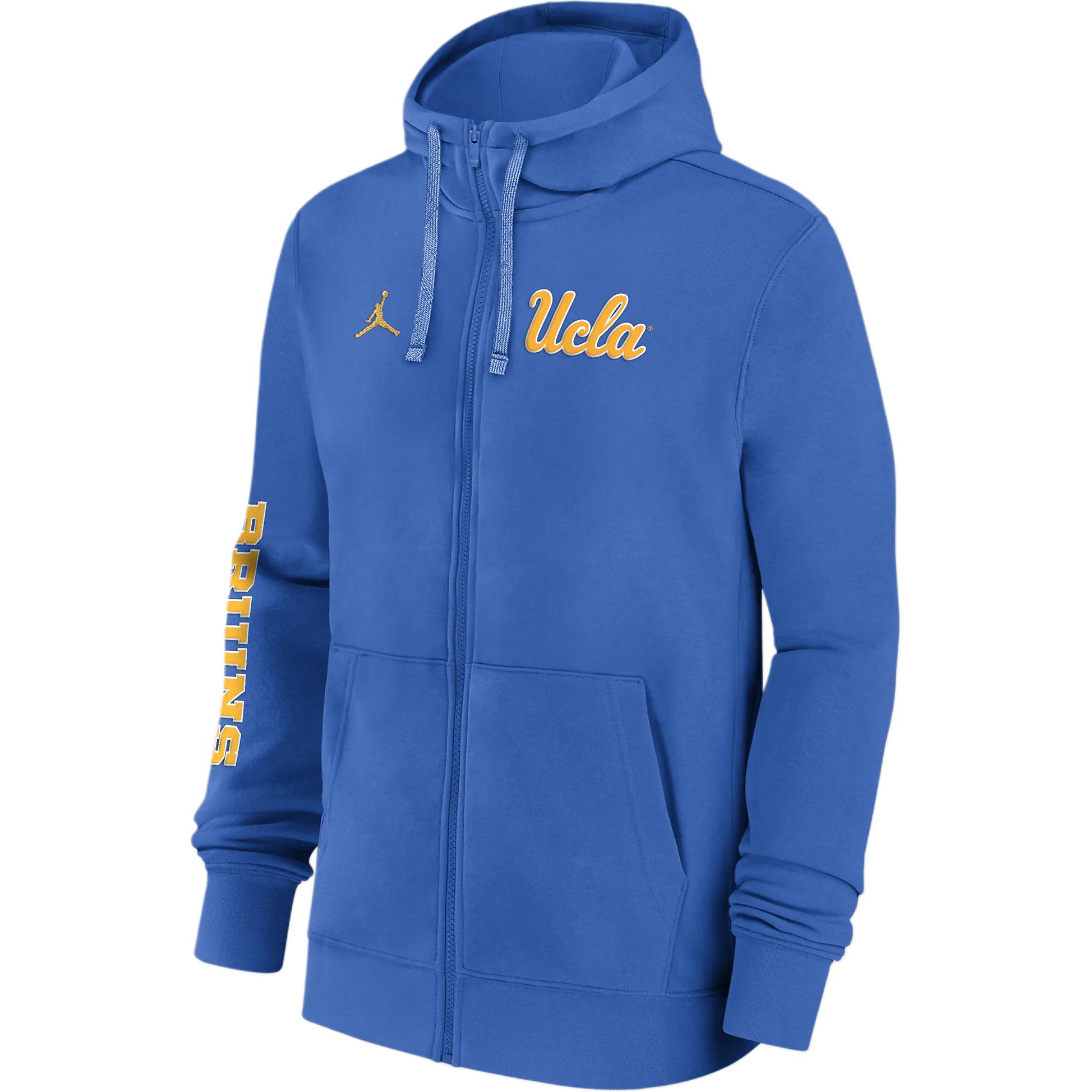 Jordan UCLA Bruins Sideline Full-Zip Hoodie Light Blue Long Sleeve Jacket 02F108H6UCL-83P