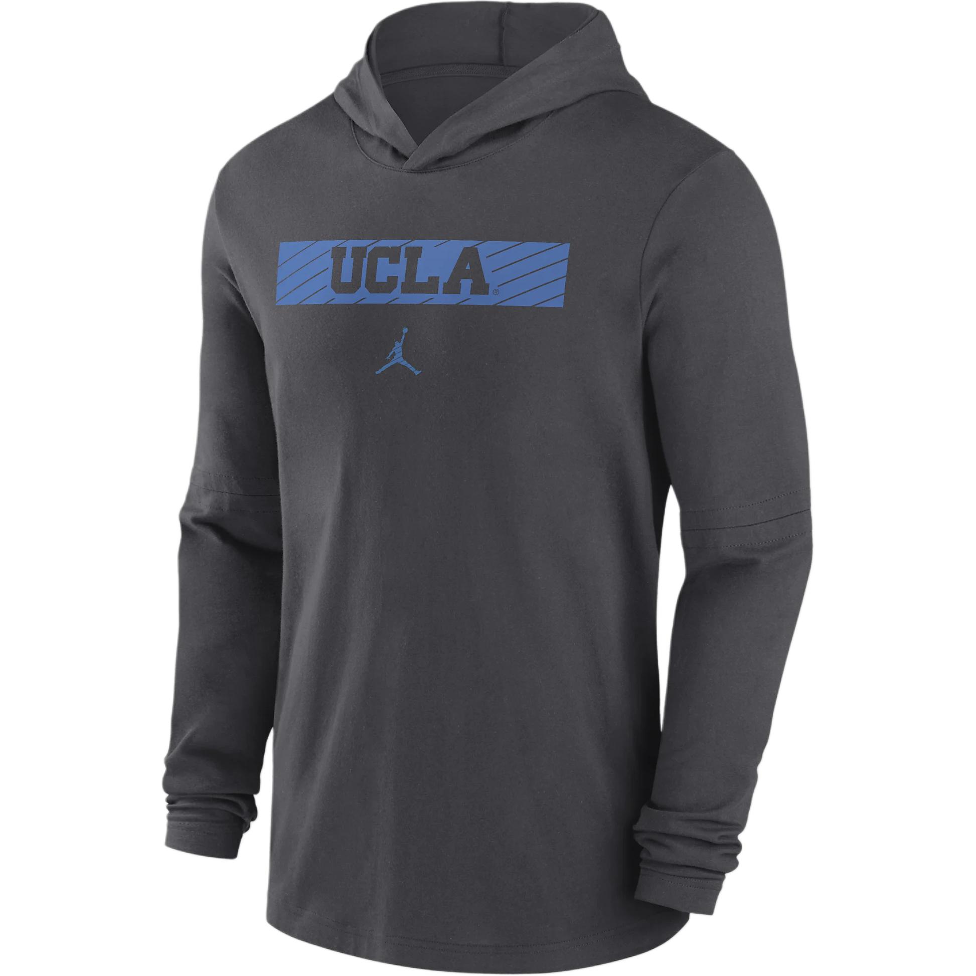 Jordan UCLA Dri-FIT Logo Printed Gray Hoodie Casual Outdoor Sportswear 02FC06FUCL-ZDG
