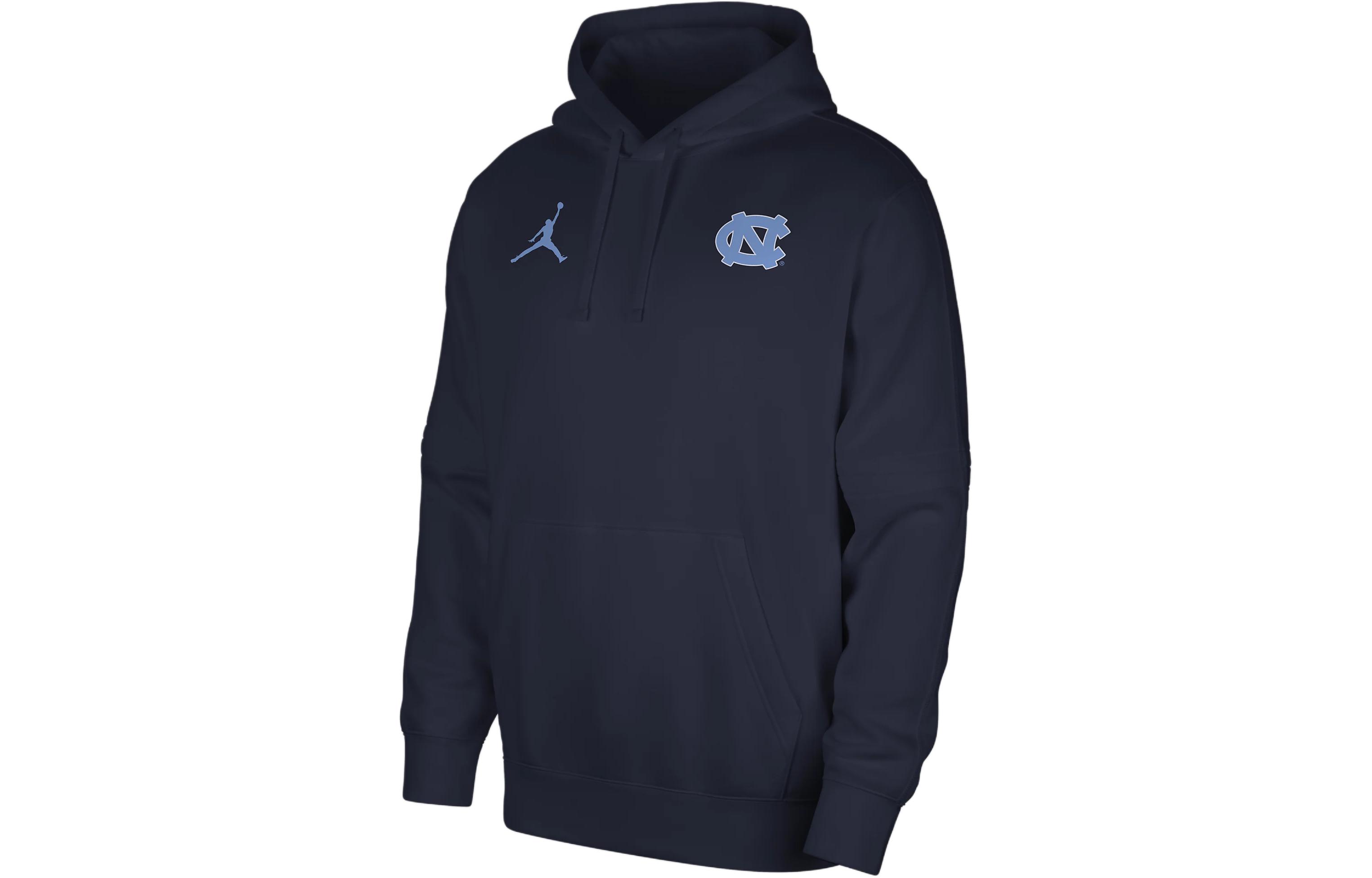Jordan UNC Club Fleece Navy Blue Letter Graphic Hoodie DZ8792-419