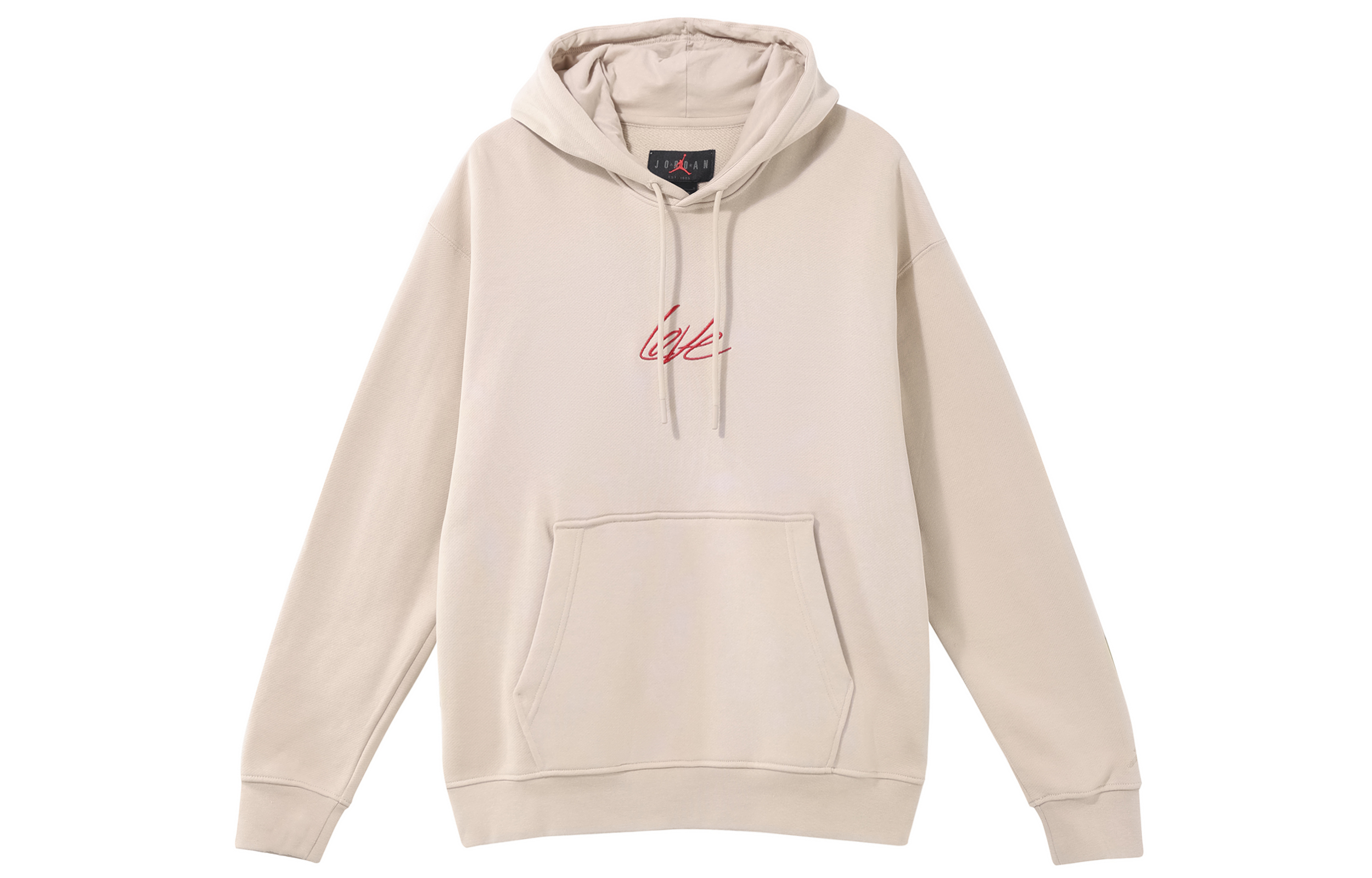 Order Jordan Valentine's Series Embroidered Hoodie Fossil Limestone Color FD4801-292