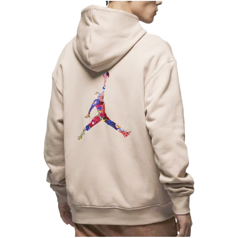 Details for Jordan Valentine's Series Embroidered Hoodie Fossil Limestone Color FD4801-292