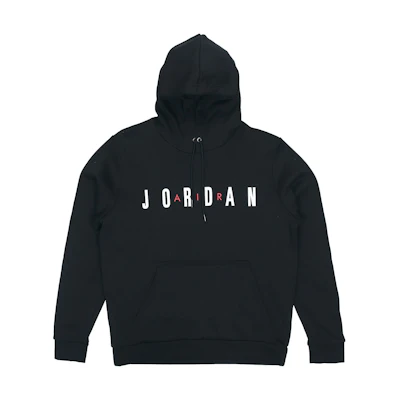 Jordan Vintage Black Graphic Hoodie Mens Retro Style Activewear DC9091-010