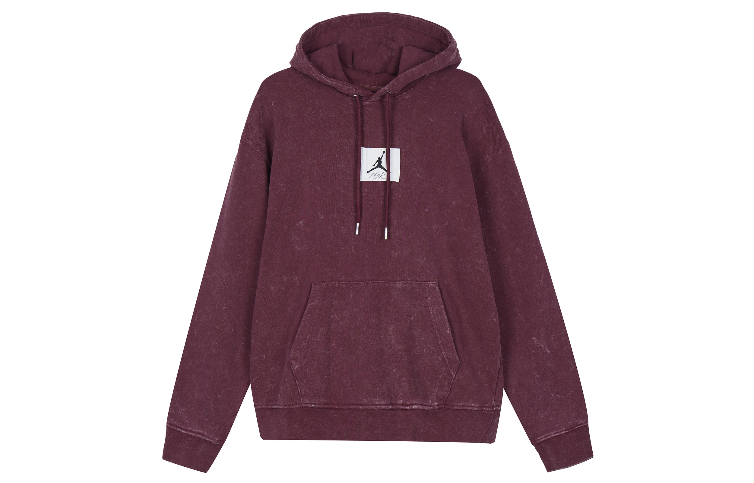 Jordan Washed Cherrywood Red Logo Print Knit Hoodie Pullover DR3088-680