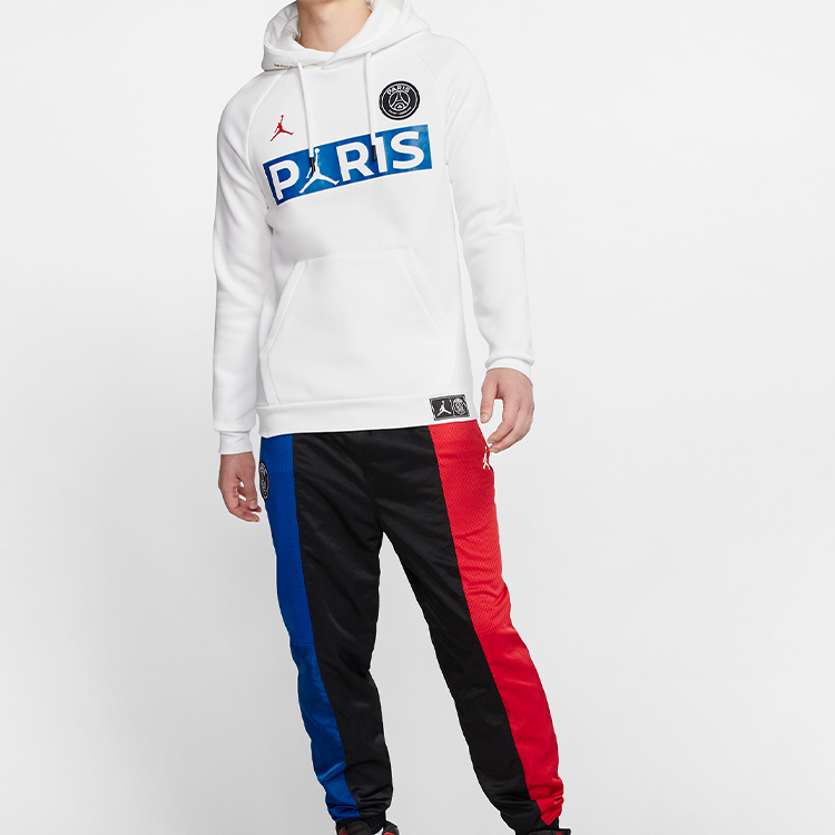 Lookbook Jordan White Hoodie Letter Print Long Sleeve Sweatshirt BQ8351-100