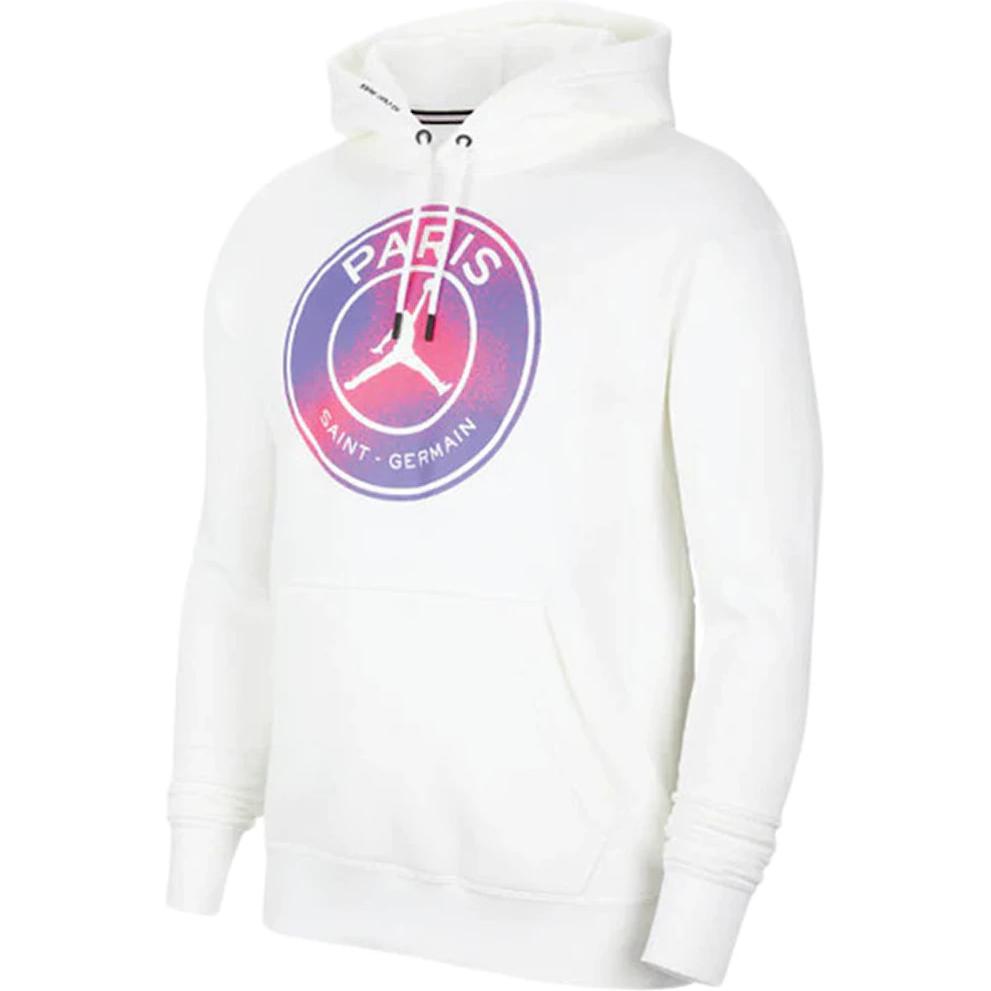 Jordan White Hoodie with Front Logo Print CZ0815-100