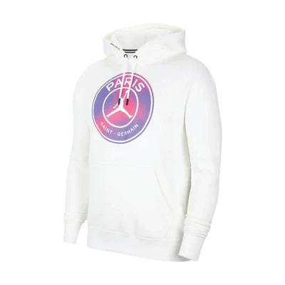 Jordan White Hoodie with Front Logo Print CZ0815-100