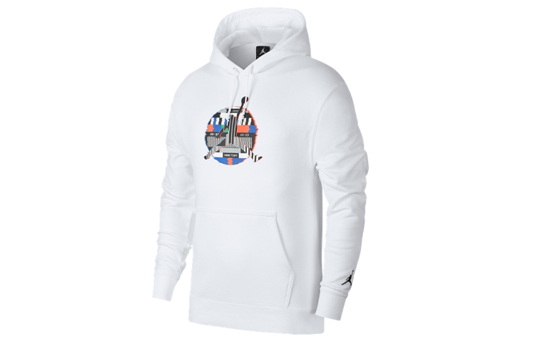 Jordan White Knit Hoodie Casual Sweatshirt cw8620-100