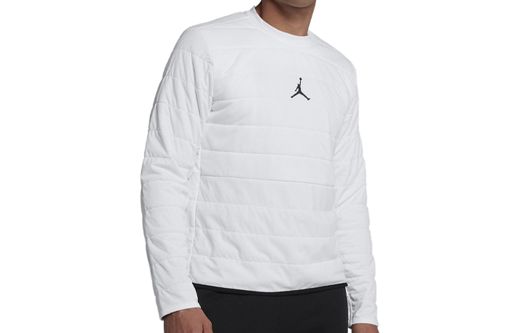 Jordan White Pullover Sweatshirt Lightweight Casual Training Top 889733-100