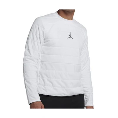 Jordan White Pullover Sweatshirt Lightweight Casual Training Top 889733-100