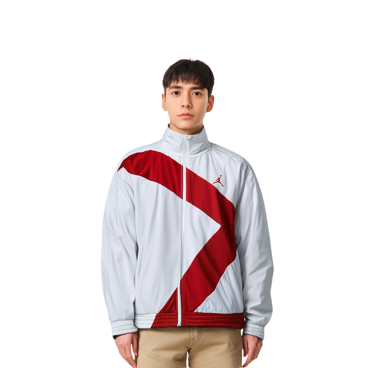 Sizing 乔丹白色防风运动立领夹克 CI7916-100