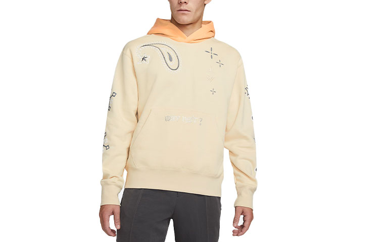 Jordan Why Not Embroidered Hoodie Beach Light Yellow DO2504-035