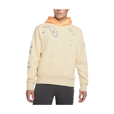 Jordan Why Not Embroidered Hoodie Beach Light Yellow DO2504-035