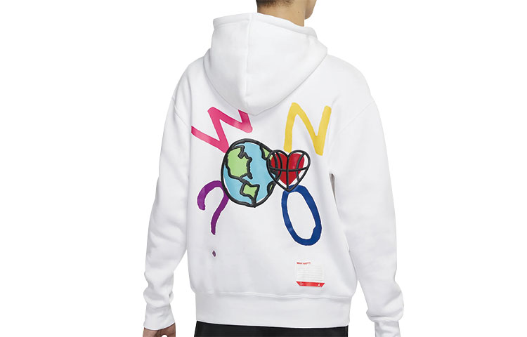 Jordan Why Not Printed Fleece Pullover Hoodie White () CW4255-100