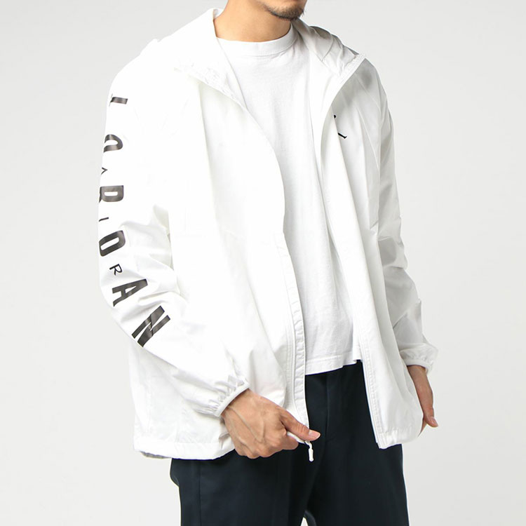 Details for Chaqueta Cortavientos con Capucha Jordan Blanca 939969-100