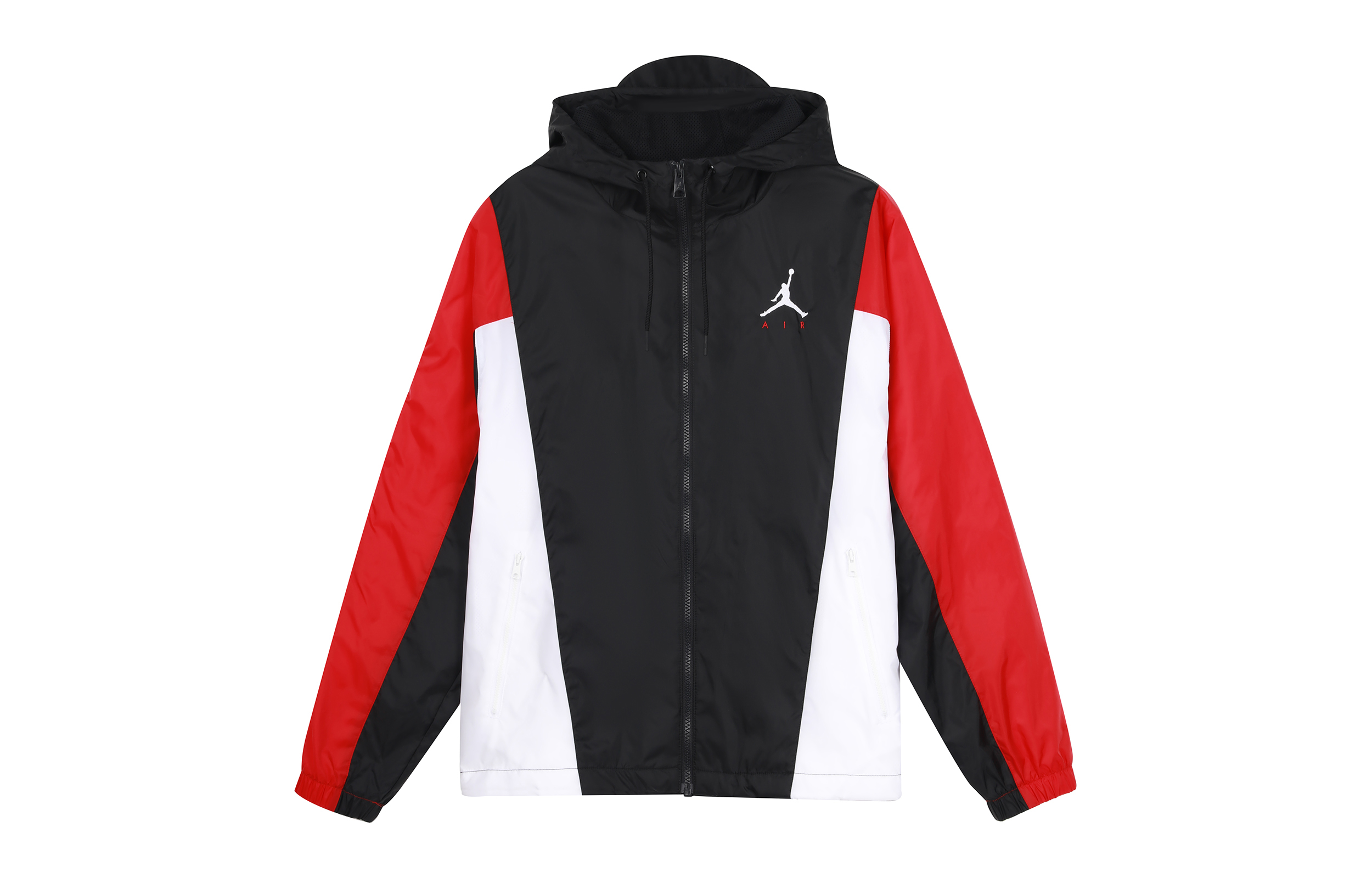 Jordan Windproof Colorblock Logo Hooded Woven Jacket Black Men’s DQ8642-010