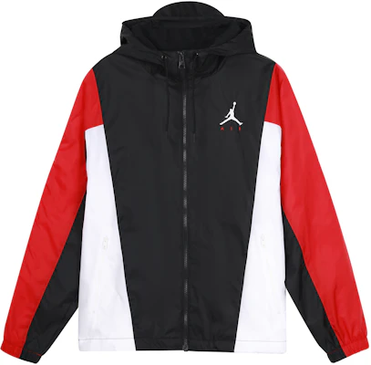 乔丹防风撞色Logo连帽编织夹克 黑色 男款 DQ8642-010 Buy 乔丹防风撞色Logo连帽编织夹克 黑色 男款 DQ8642-010