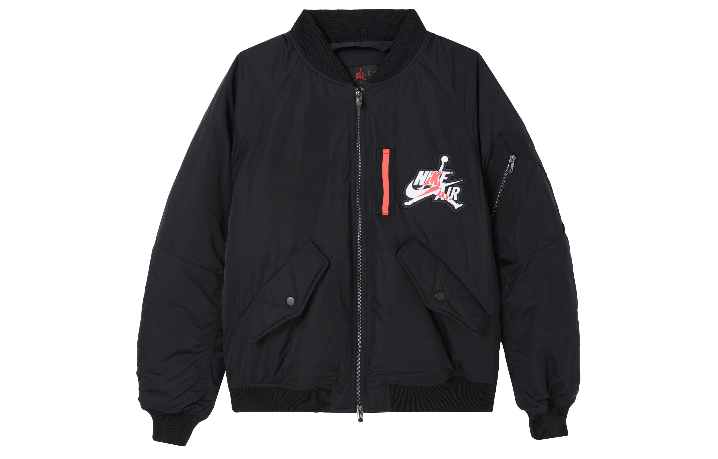 Jordan Wings MA-1 Logo Print Black Winter Bomber Jacket for Men AV2599-010