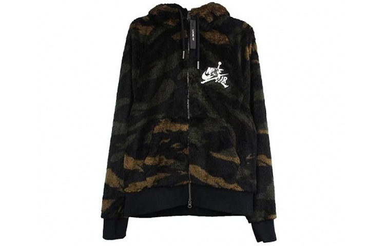 Jordan Wings Suede Zip-Up Hoodie Jacket Black CD4830-237