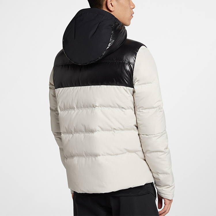 Purchase 乔丹冬季撞色连帽羽绒服 白色 924676-072