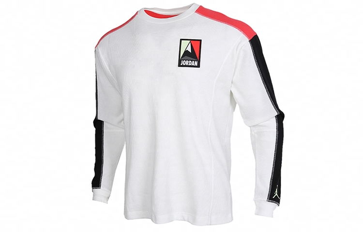 Jordan Winter Utility Logo Printed Casual Patchwork Sweatshirt White () CT3382-100