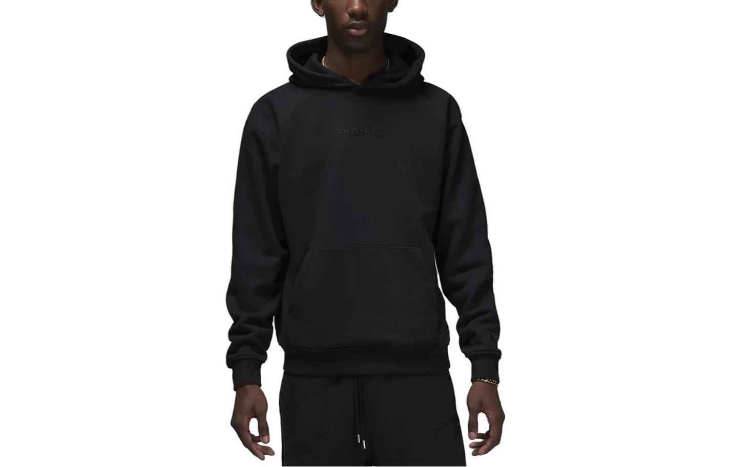 Jordan Wordmark Logo Pullover Hoodie Black () FJ1966-010