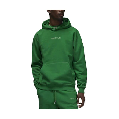 Jordan Wordmark Logo Pullover Hoodie Green Long Sleeve FJ1966-302