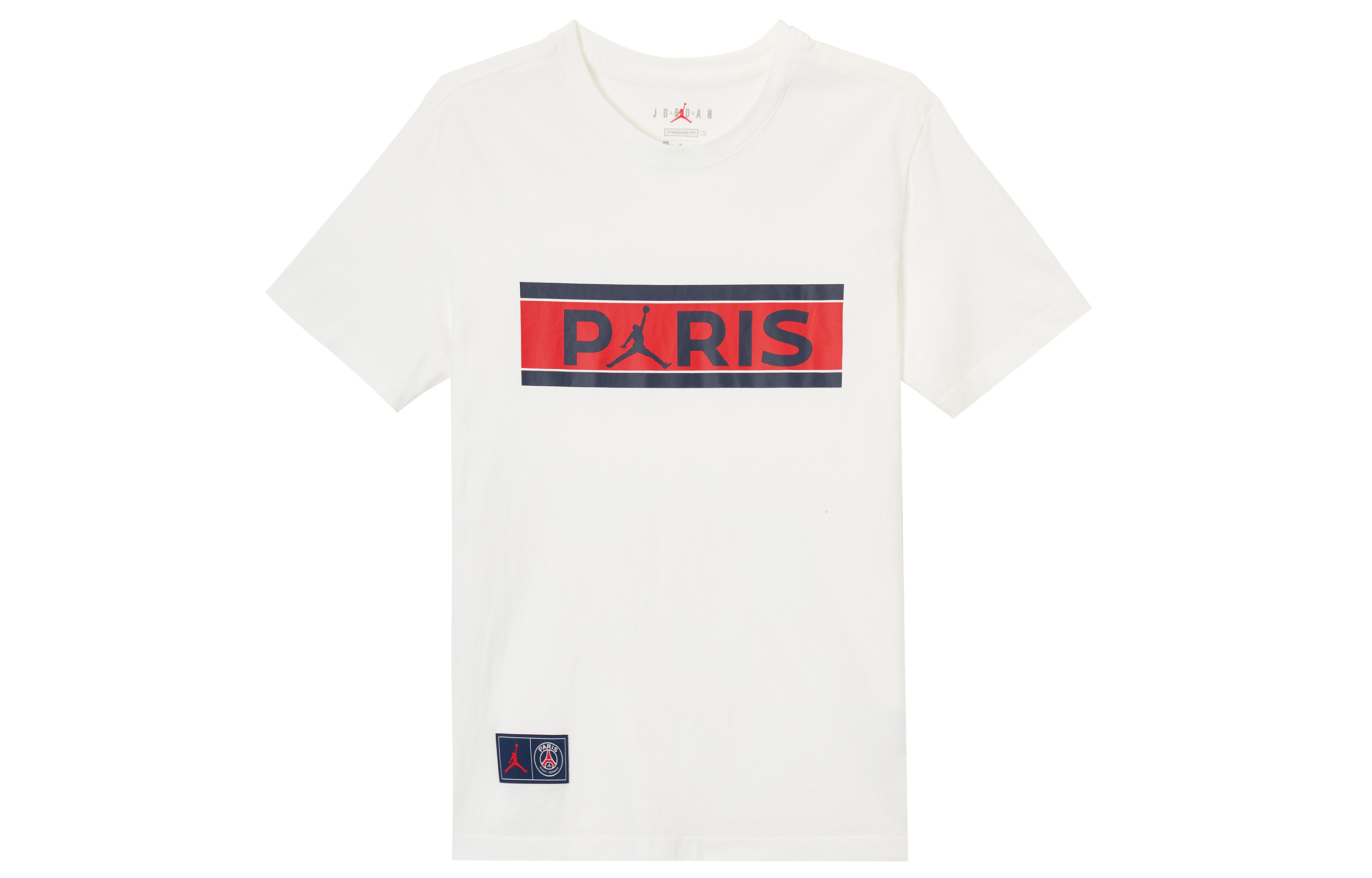 Jordan Wordmark PSG Logo Print Short-Sleeve Football Tee White DB6511-100