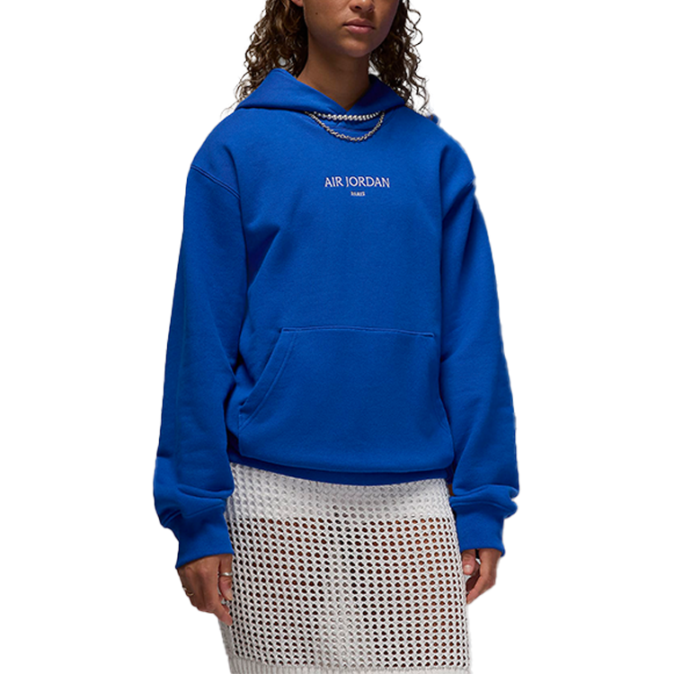 Jordan Wordmark Retro Pullover Hoodie Unisex Blue FZ0581-480
