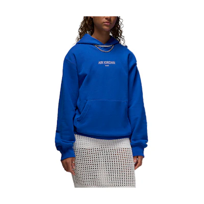 Jordan Wordmark Retro Pullover Hoodie Unisex Blue FZ0581-480