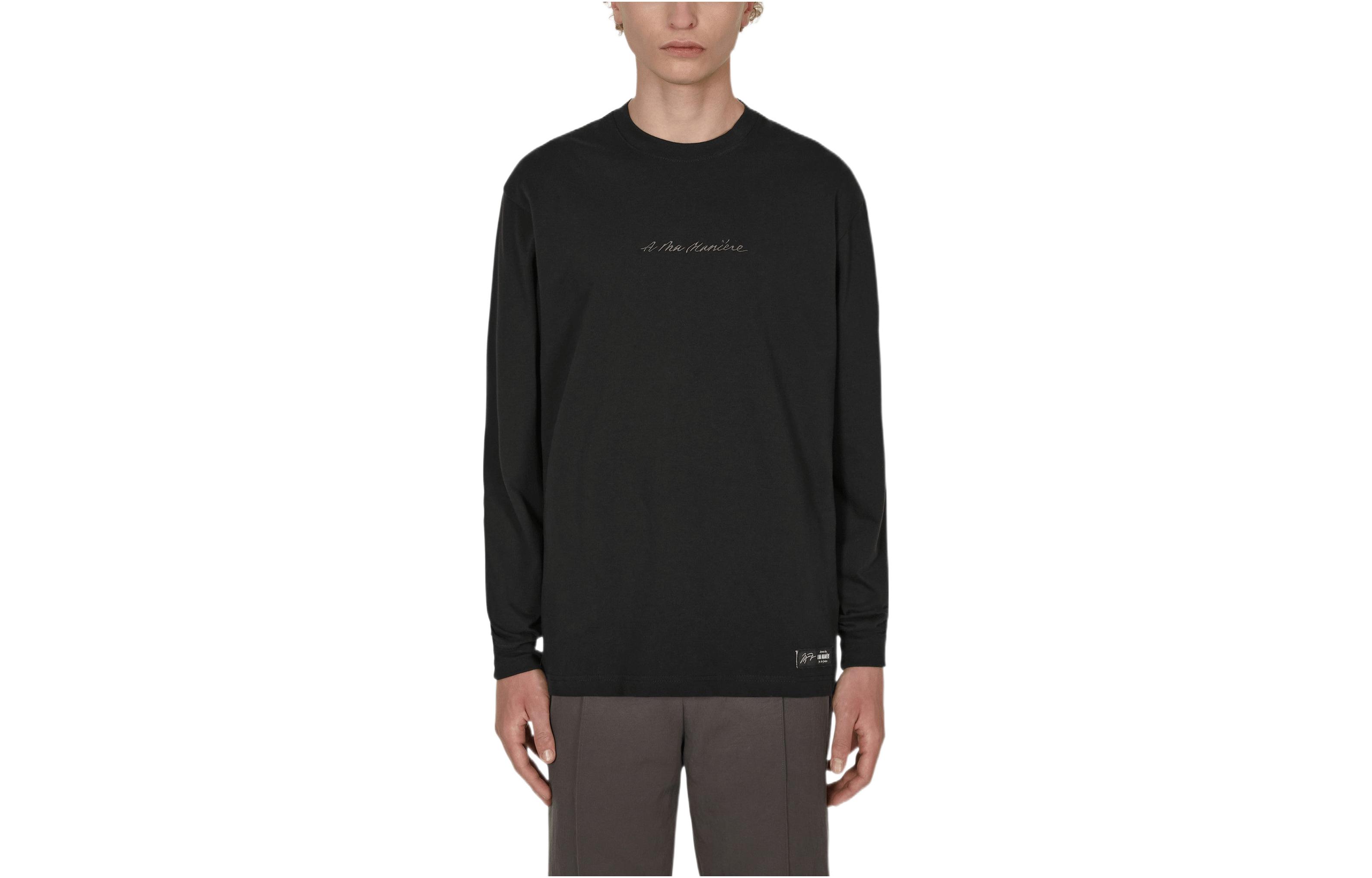 Jordan A Ma Maniére Letter Print Crewneck Long Sleeve Sweatshirt Black Men DJ9758-134