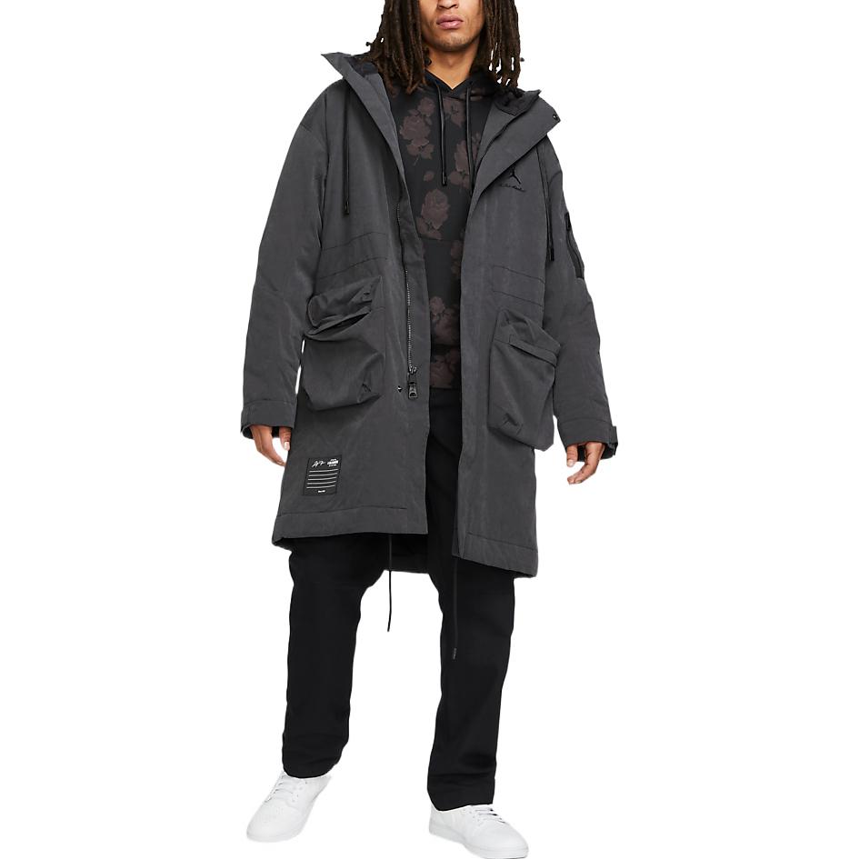 Shop 乔丹 x A Ma Maniére 灰色秋季宽松连帽风衣 DJ9757-010