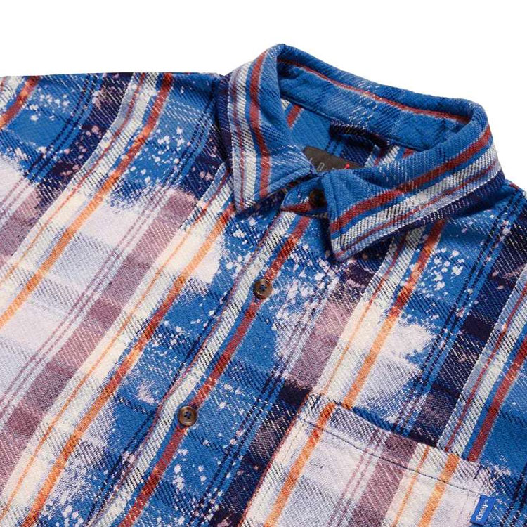 Sizing Jordan x Awake NY Plaid Button-Up Long-Sleeve Shirt Navy Unisex Casual Style FQ5454-498