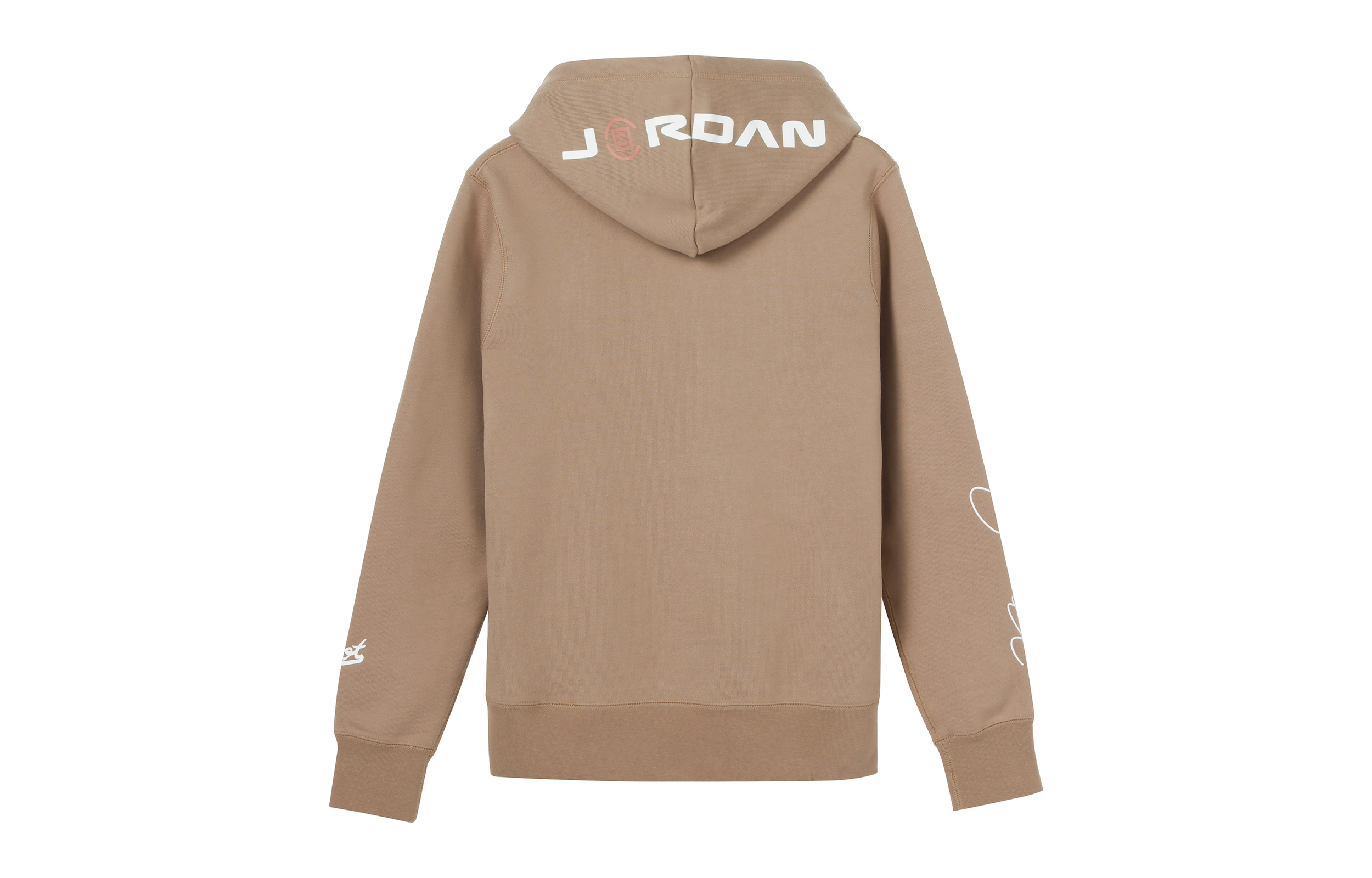Lookbook Jordan x CLOT Logo Print Pullover Hoodie Asia Cantina Brown () AR8396-213