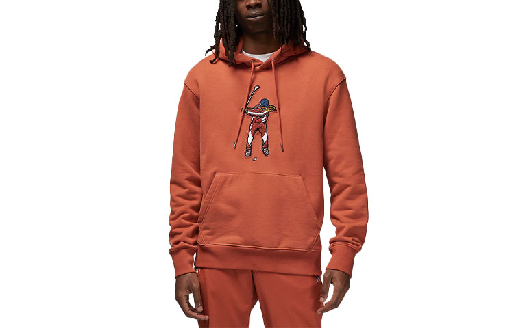 Jordan Eastside Golf FW22 Embroidered Print Hoodie Orange ( US Version) DV1887-861