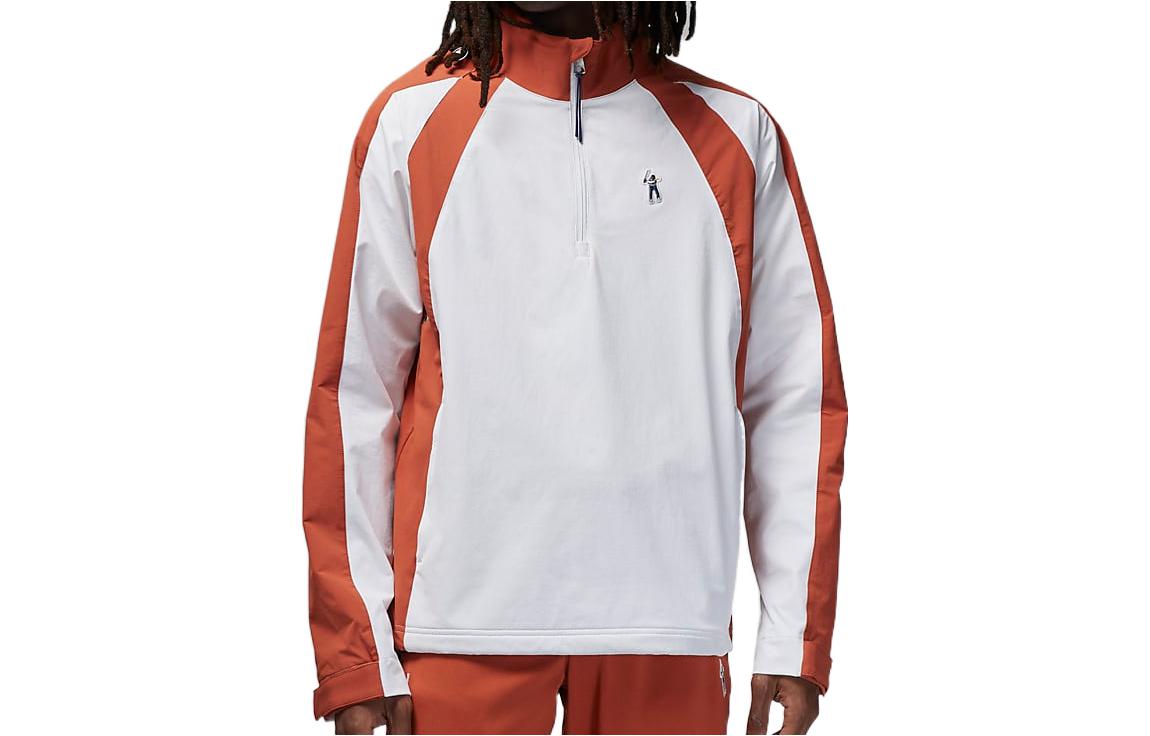 Jordan x Eastside Golf Logo Zip-Up Jacket White/Orange Asia Edition  DV1883-100
