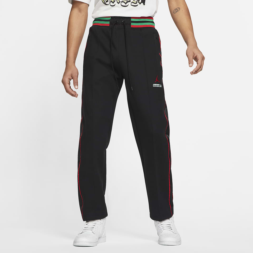 Shop Jordan x FACETASM 联名复古条纹运动裤 黑色（亚洲版） DC4642-010