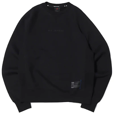 Jordan x Fragment Design Black Crewneck Sweatshirt Gaya Kasual Nyaman DA2990-010 Order Jordan x Fragment Design Black Crewneck Sweatshirt Gaya Kasual Nyaman DA2990-010