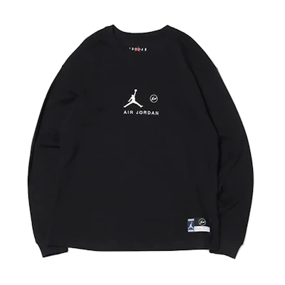 Jordan Fragment Design Crewneck Long Sleeve Tee Black (Asia Version) DA2982-010